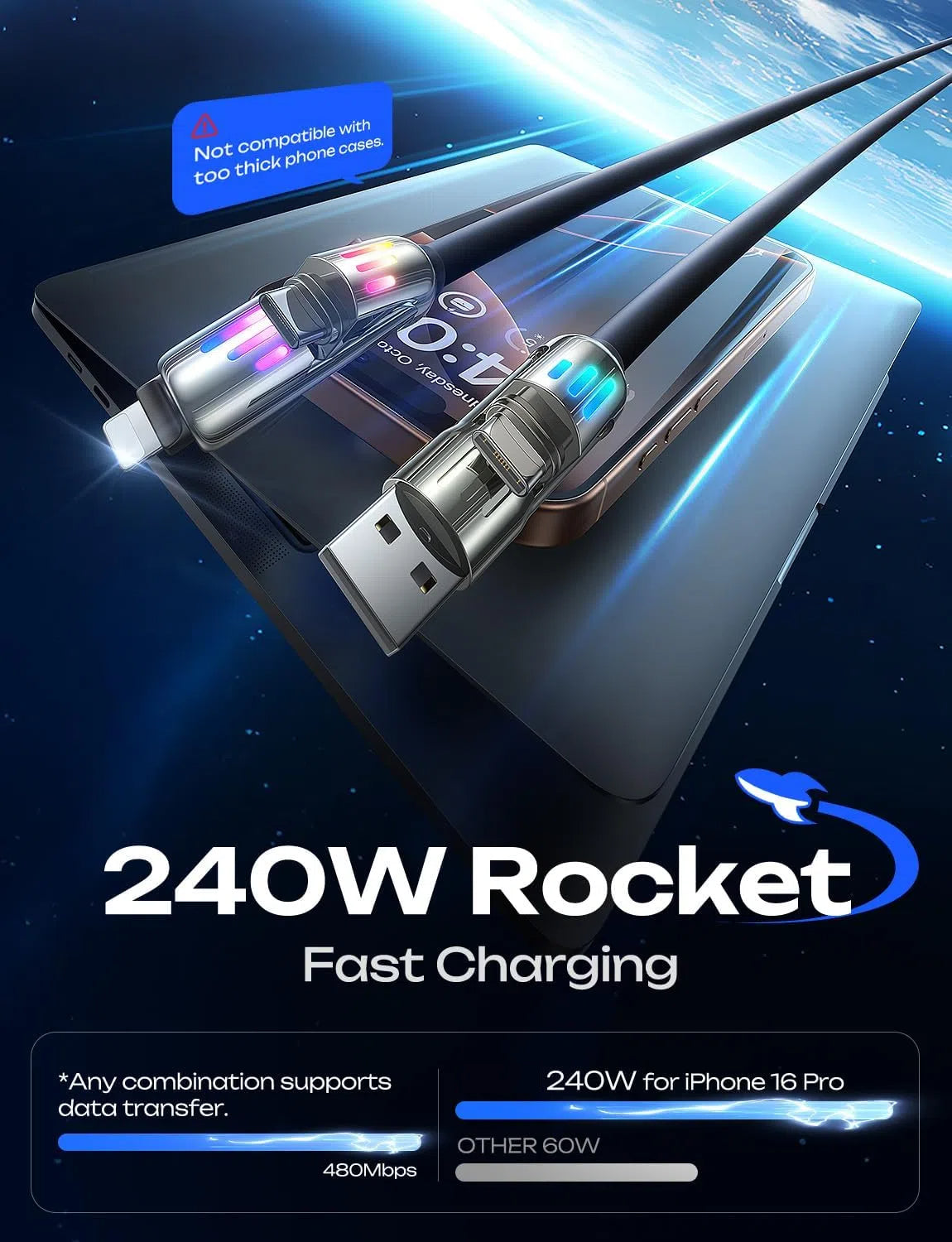 Langebot™ 240W 4-in-1 USb-C Super Cable
