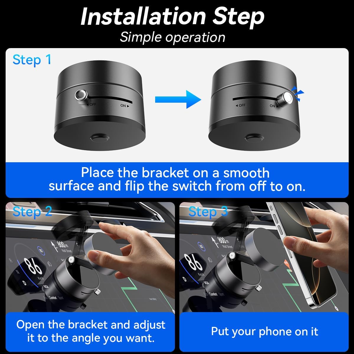 Langebot™ Vacuum Suction Magnetic Phone Holder - A2