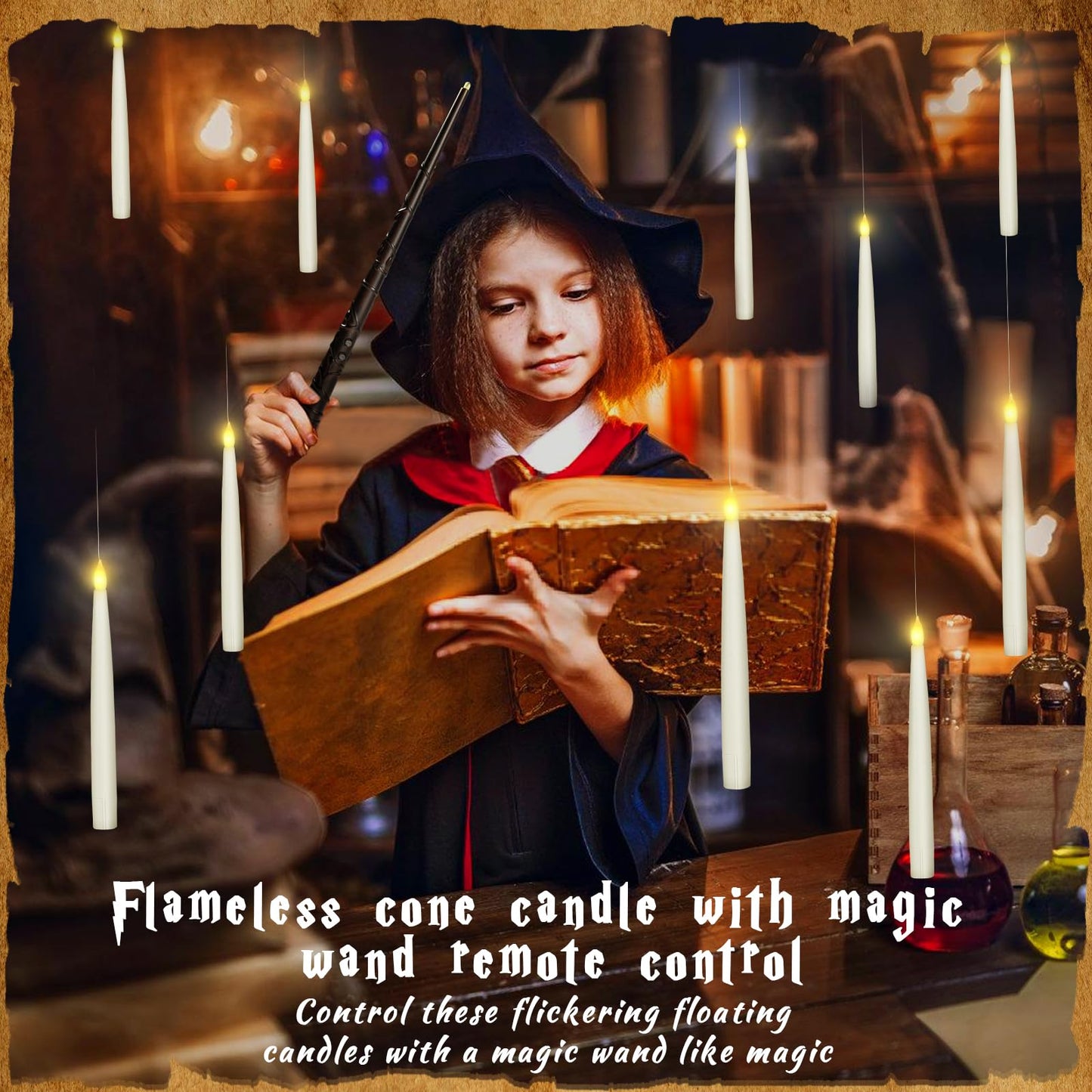 Langebot™ Floating Candles with Wand Remote