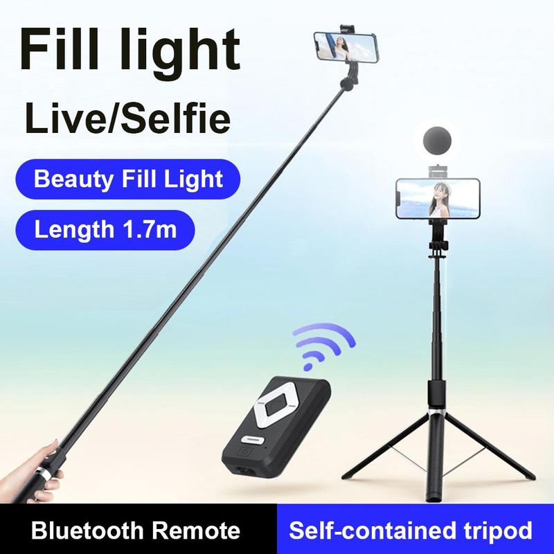 Langebot™ New 6 in 1 Selfie Stick With Fill Light
