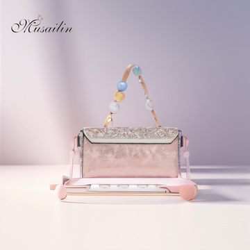 MUSAILIN Owl Handbag - Small Pink Diamond