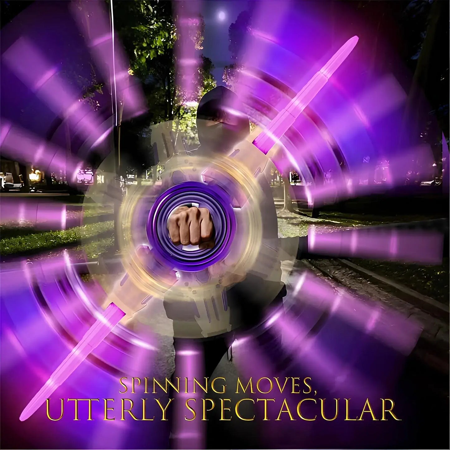 LED Rotate Double-Edged Sword