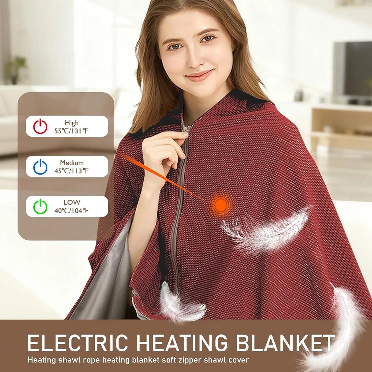 Langebot™ Carbon Nano Fiber Heated Shawl & Blanket