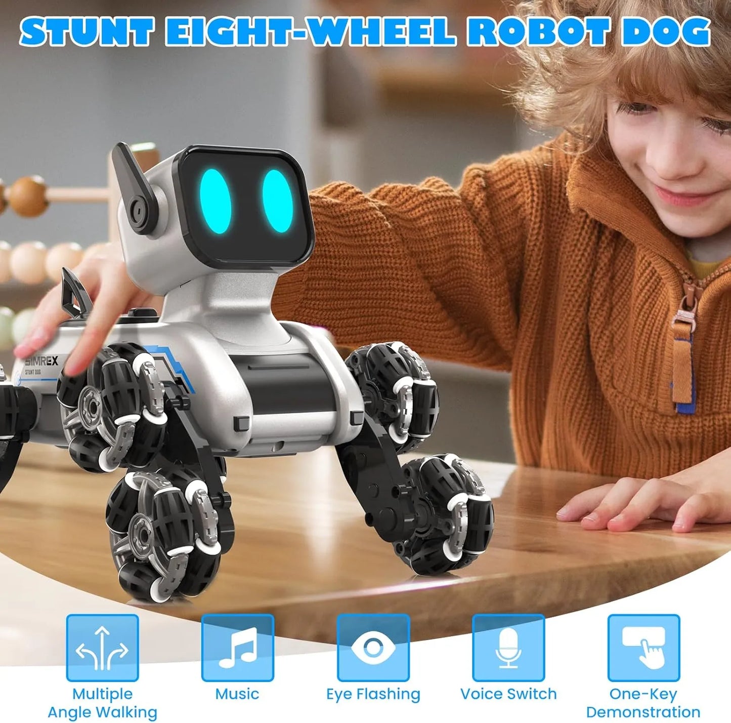 Langebot™ 8-Wheel Robot Dog RC Stunt Car