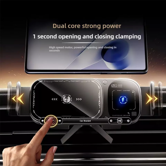 Langebot™ Smart 2-in-1 Auto-Rotating Car Phone Holder & Wireless Charger