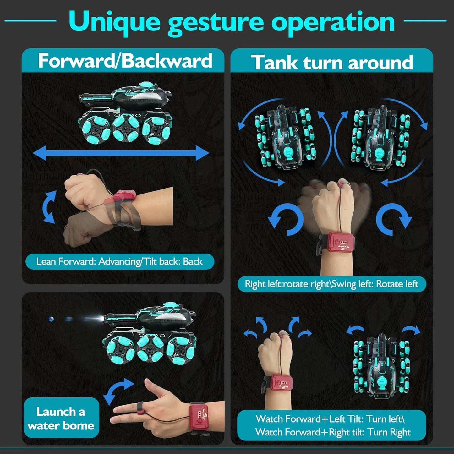 Langebot™Gesture-Controlled RC 4WD Tank
