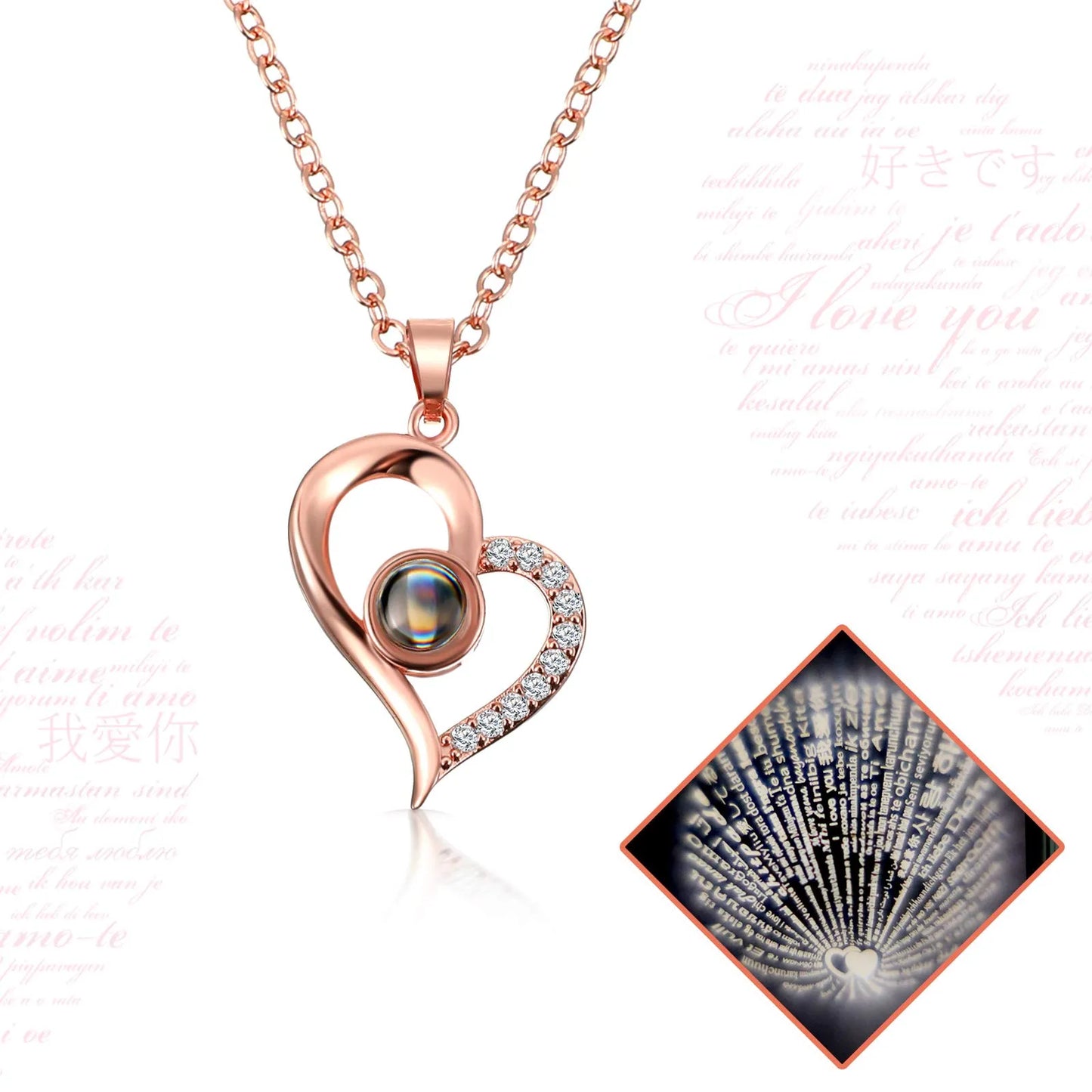 "I love you" in 100 Languages Necklace