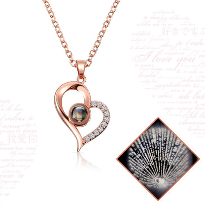 "I love you" in 100 Languages Necklace