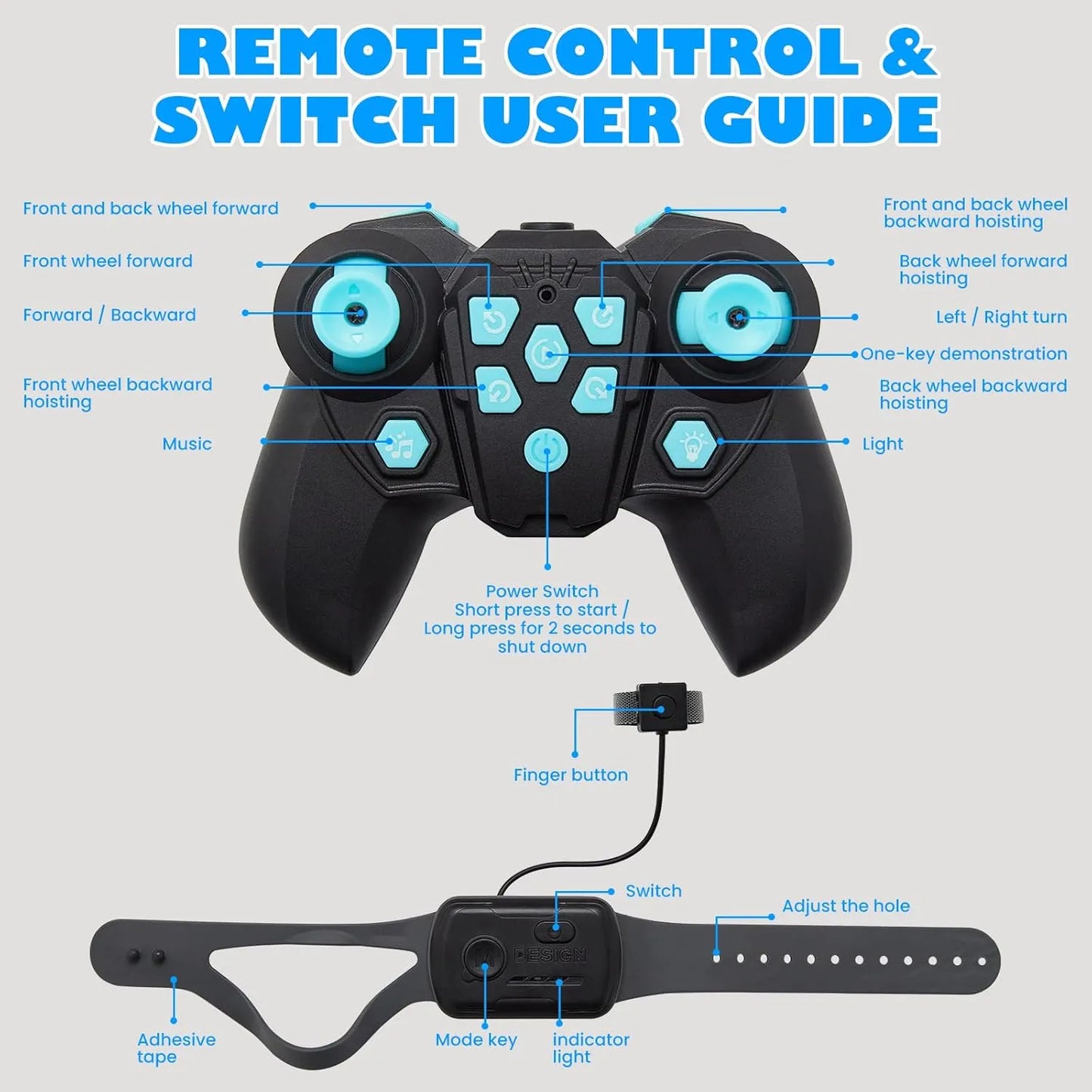 Langebot™ 8-Wheel Robot Dog RC Stunt Car