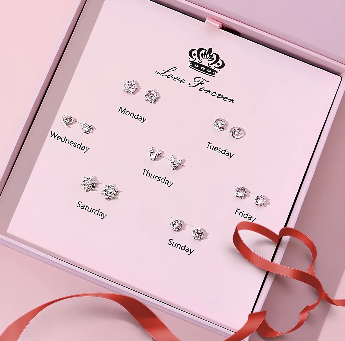 Weekly Earrings - Pink Gift Box