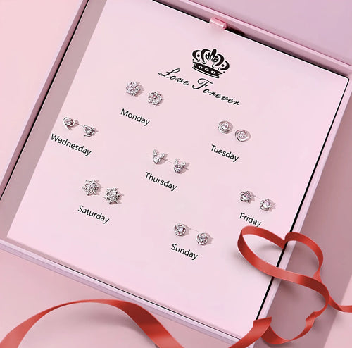 Weekly Earrings - Pink Gift Box