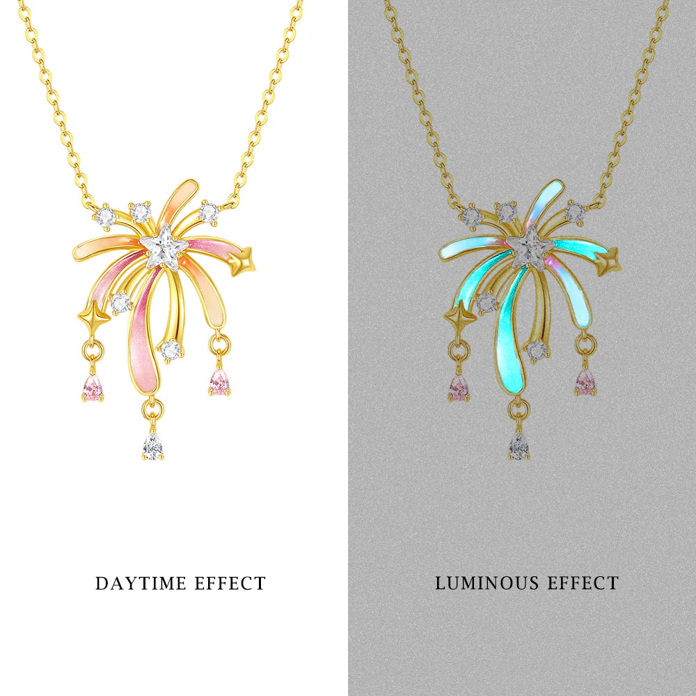 Luminous Enamel Romantic Fireworks Necklace