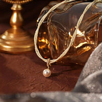 Elegant Single Pearl Pendant Necklace