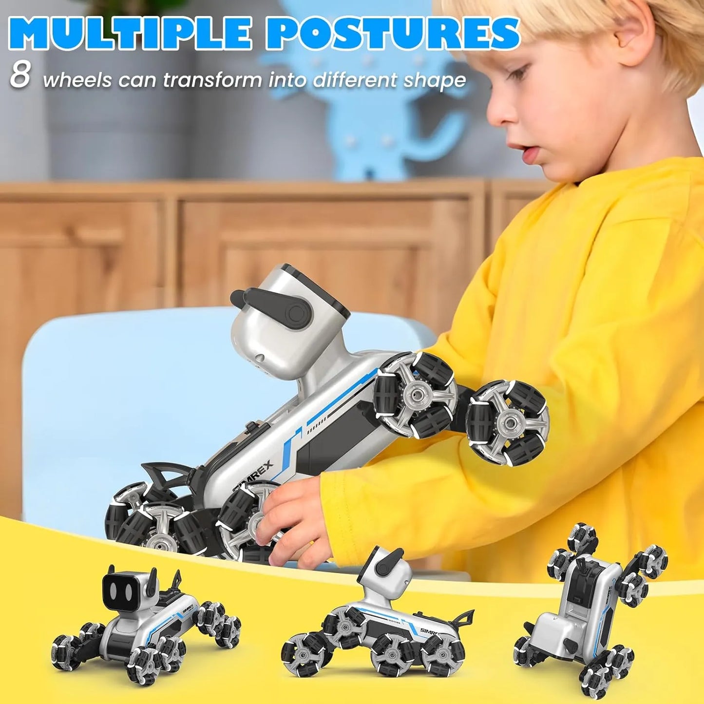 Langebot™ 8-Wheel Robot Dog RC Stunt Car