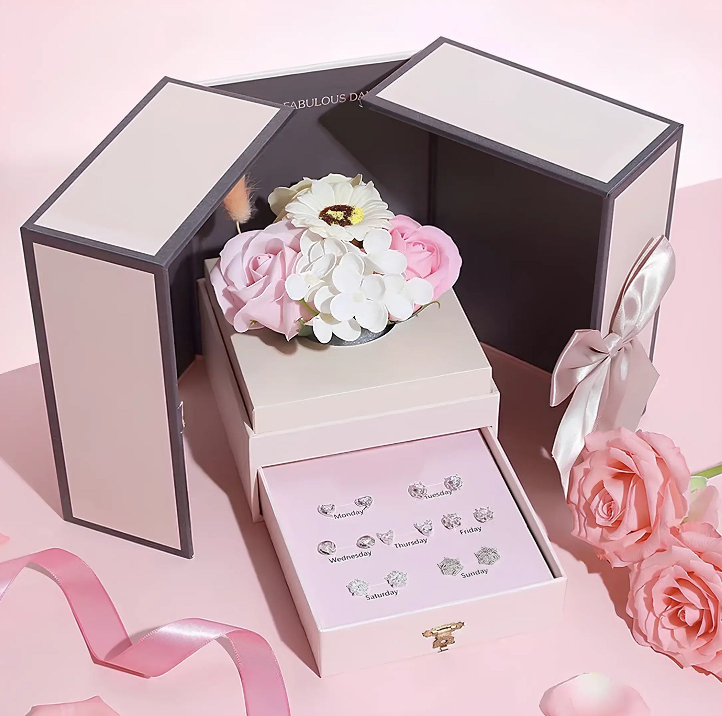 Weekly Earrings - Pink Gift Box