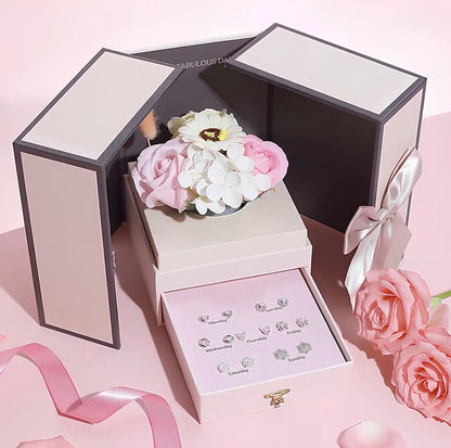 Weekly Earrings - Pink Gift Box