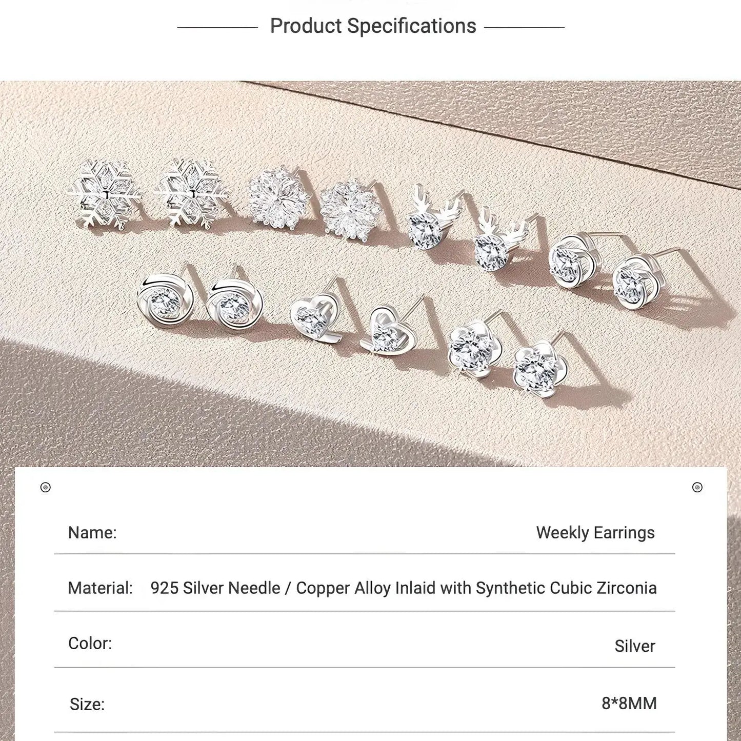Weekly Earrings - Pink Gift Box