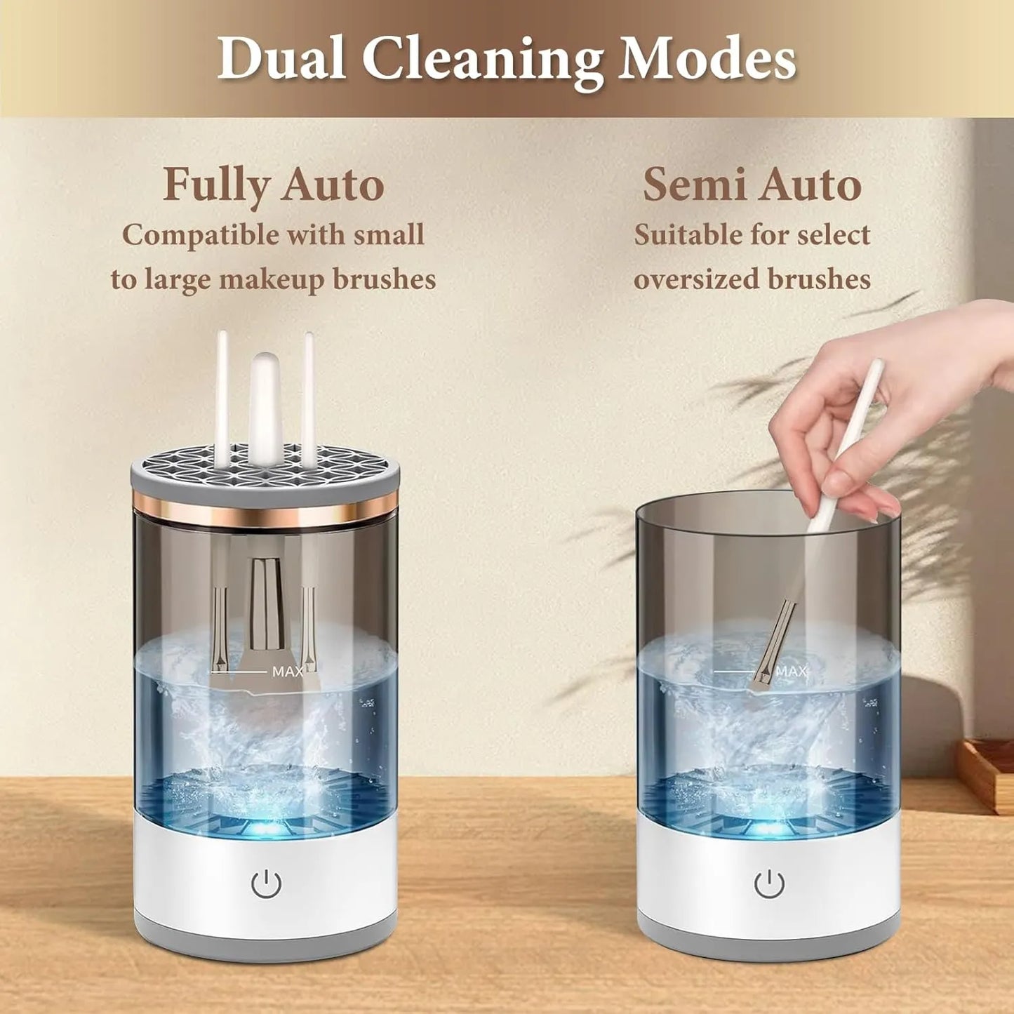 Automatic Makeup Brush Cleaner