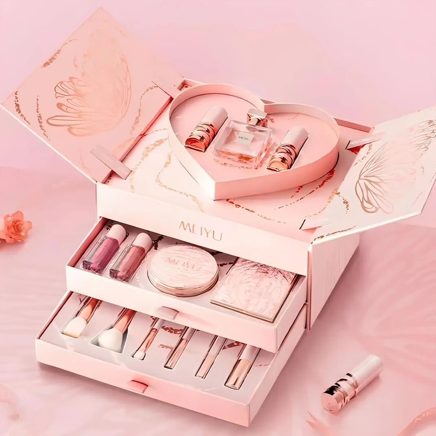 MEIYU Cosmetic Set “Butterflies Love Flowers” - Gift Box