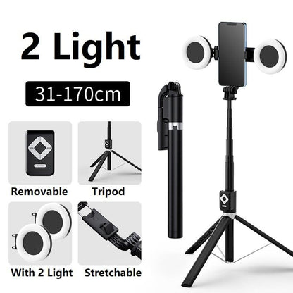 Langebot™ New 6 in 1 Selfie Stick With Fill Light