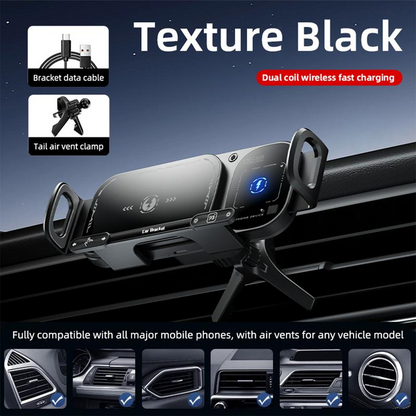 Langebot™ Smart 2-in-1 Auto-Rotating Car Phone Holder & Wireless Charger